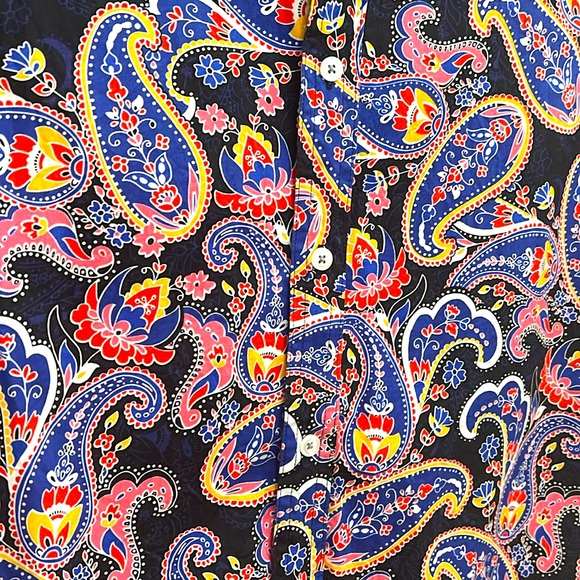 Cremieux paisley button up shirt size men’s large - Picture 2 of 5
